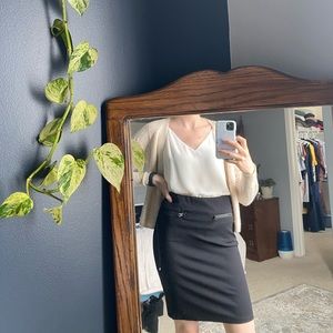 Classic black pencil skirt